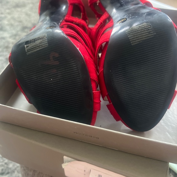 BCBG Womens BG-Elvin Leather Bootie Boots Gladiator Style Back Zipper Size 8.5 - Picture 4 of 4